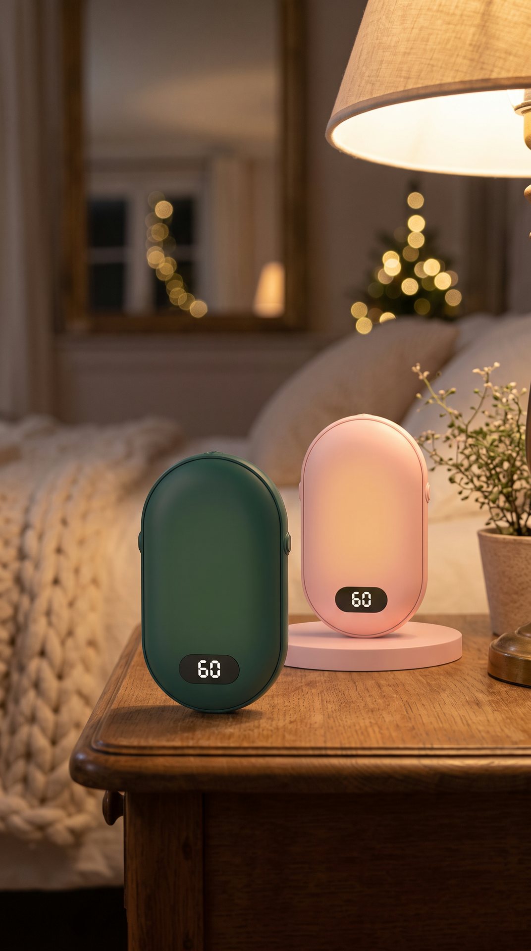 Chauffe-mains portable double face rechargeable