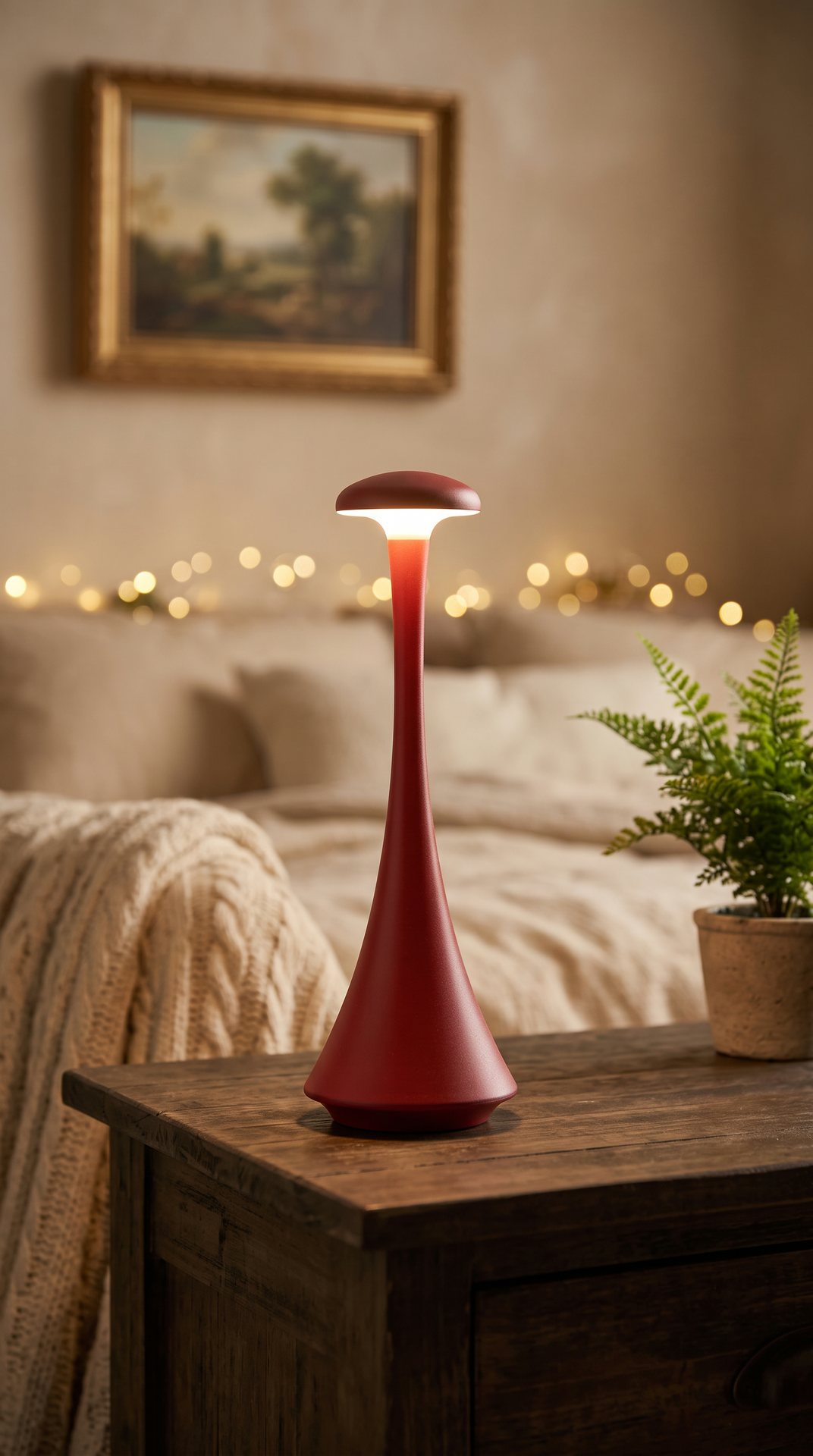 Lampe champignon rechargeable tactile